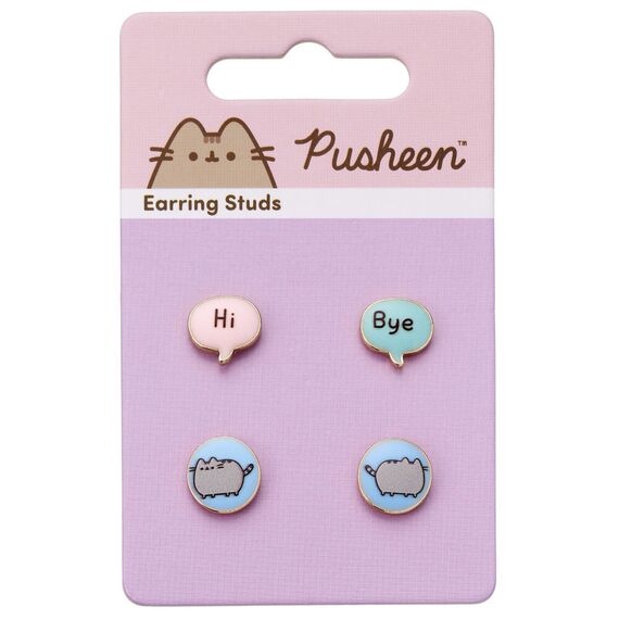 Zestaw 3 par kolczyków Pusheen - Hi Bye