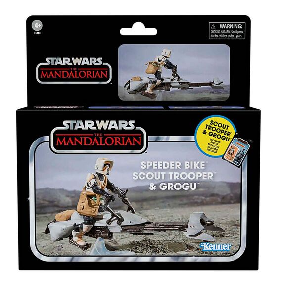 Pojazd z figurkami Star Wars The Mandalorian Vintage Collection - Speeder Bike w/Scout Trooper & Grogu- Zdjęcie 26