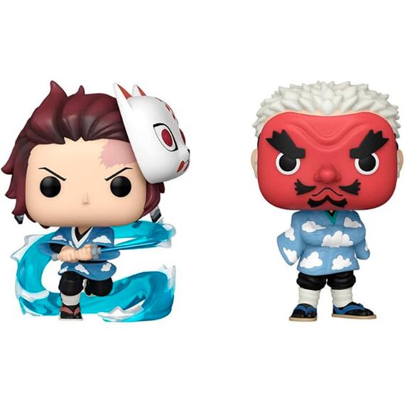 Zestaw 2 figurek Demon Slayer Kimetsu no Yaiba POP! - Tanjiro Kamado & Sakonji Urokodaki (Limited Edition)