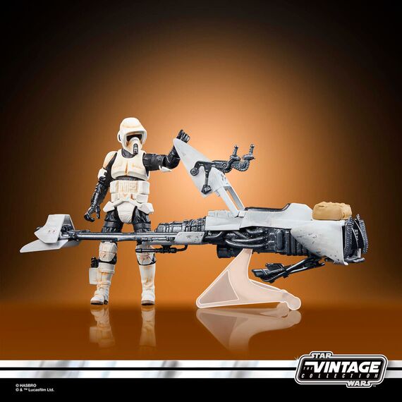 Pojazd z figurkami Star Wars The Mandalorian Vintage Collection - Speeder Bike w/Scout Trooper & Grogu- Zdjęcie 36
