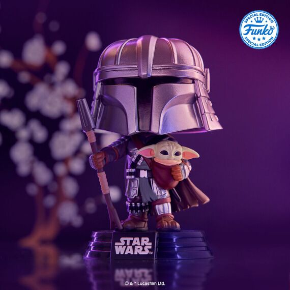 Figurka Star Wars Impressions POP! - The Mandalorian with Grogu (772)- Zdjęcie 3