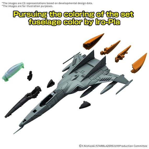 Modele do składania Be Forever Yamato: Rebel 3199 Mecha Collection DX - Type-1 Space Combat Attack Aircraft Cosmo Tiger II- Zdjęcie 2