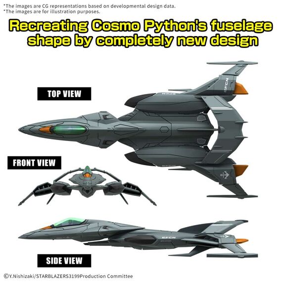 Modele do składania Be Forever Yamato: Rebel 3199 Mecha Collection DX - Prototype Space Combat Attack Aircraft Cosmo Python- Zdjęcie 2