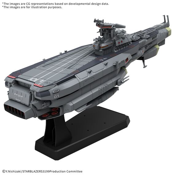 Model do składania Space Battleship Yamato 3199 1/1000 - EFCF Hyuga Class Battlecarrier DCV-01 Hyuga- Zdjęcie 2