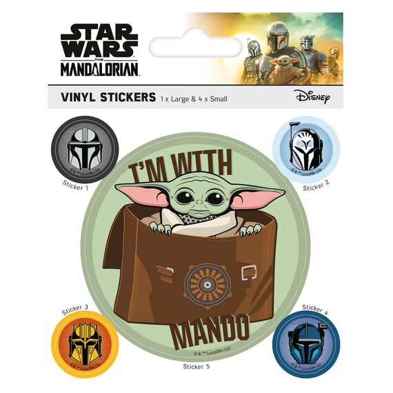 Naklejki Star Wars: The Mandalorian - I'm With Mando (5 szt.)