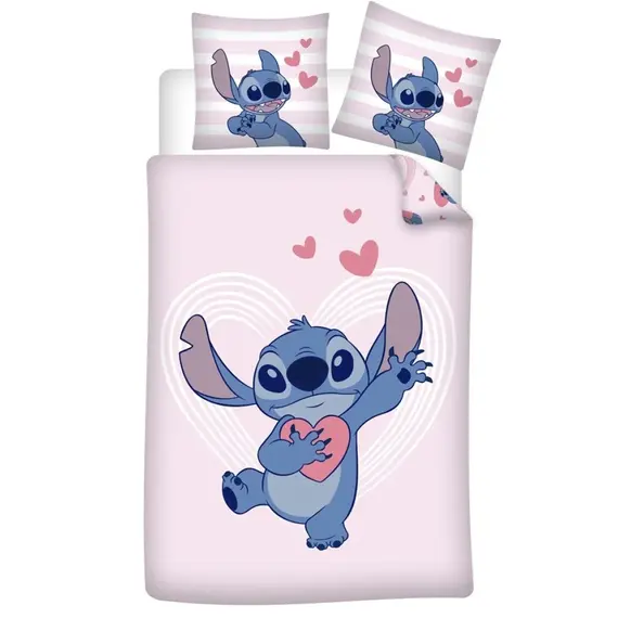Komplet poszewek na pościel Disney - Stitch Love 140x200