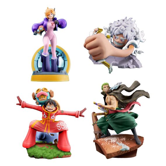 Zestaw 4 mini figurek One Piece Petitrama Series - LOGBOX RE BIRTH Egghead Arc