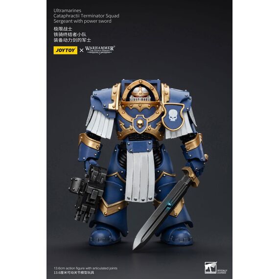 Figurka Warhammer Herezja Horusa 1/18 - Ultramarines Cataphractii Terminator Squad Sergeant with Power Sword