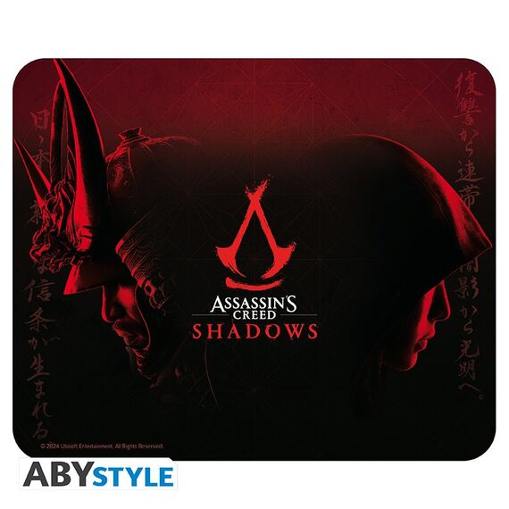 Podkładka materiałowa pod mysz Assassin's Creed Shadows - Yasuke i Naoe