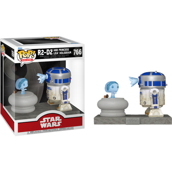 Figurka Star Wars POP! Deluxe - R2-D2 with Princess Leia Hologram (766)