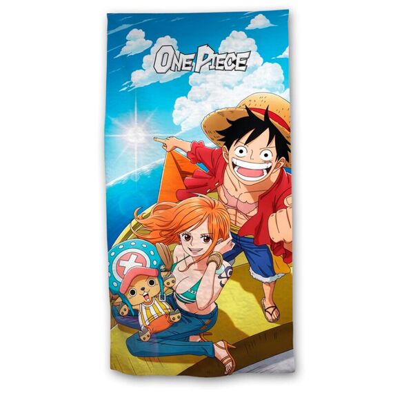 Ręcznik plażowy One Piece - Luffy, Nami i Chopper (70 x 140 cm)