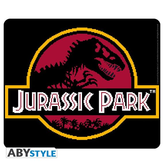 Podkładka materiałowa pod mysz Park Jurajski - Pixel Logo