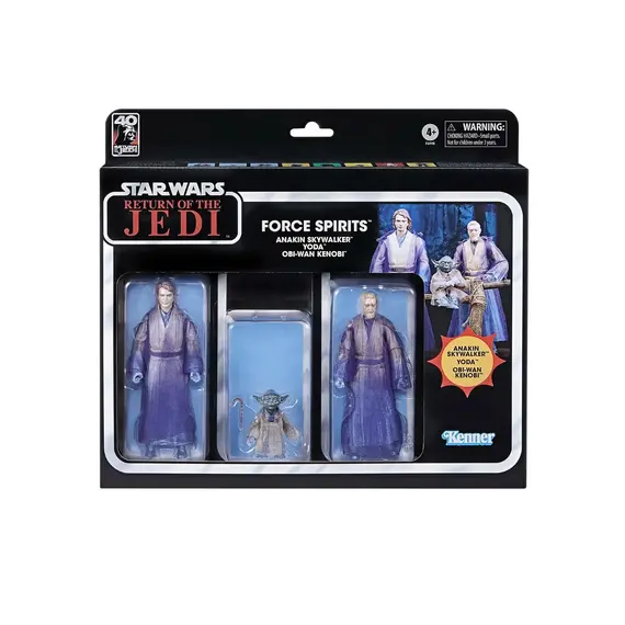 Zestaw 3 figurek Star Wars: Return of the Jedi Black Series - Force Spirits (Yoda, Obi-Wan Kenobi, Anakin Skywalker)