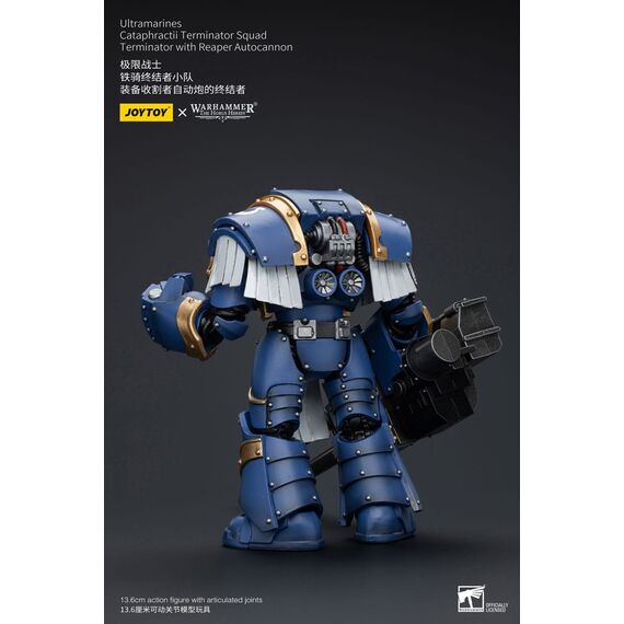 Figurka Warhammer Herezja Horusa 1/18 - Ultramarines Cataphractii Terminator Squad Terminator with Reaper Autocannon- Zdjęcie 3