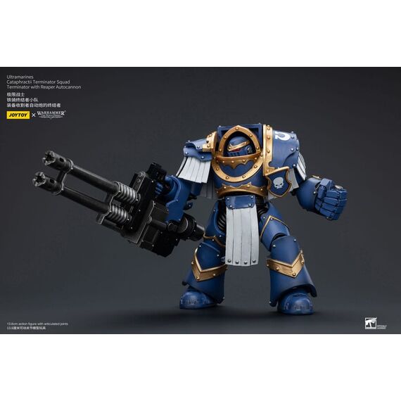 Figurka Warhammer Herezja Horusa 1/18 - Ultramarines Cataphractii Terminator Squad Terminator with Reaper Autocannon- Zdjęcie 4