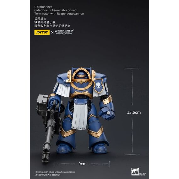 Figurka Warhammer Herezja Horusa 1/18 - Ultramarines Cataphractii Terminator Squad Terminator with Reaper Autocannon- Zdjęcie 9