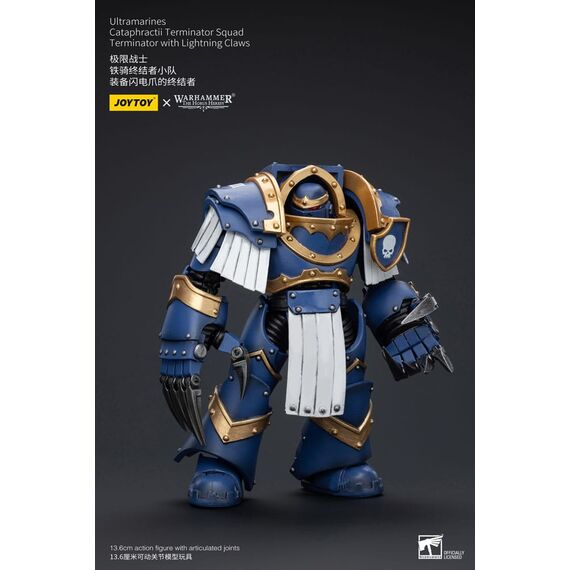 Figurka Warhammer Herezja Horusa 1/18 - Ultramarines Cataphractii Terminator Squad Terminator with Lightning Claws- Zdjęcie 2