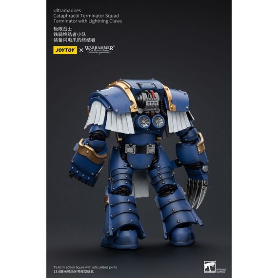 Figurka Warhammer Herezja Horusa 1/18 - Ultramarines Cataphractii Terminator Squad Terminator with Lightning Claws- Zdjęcie 3