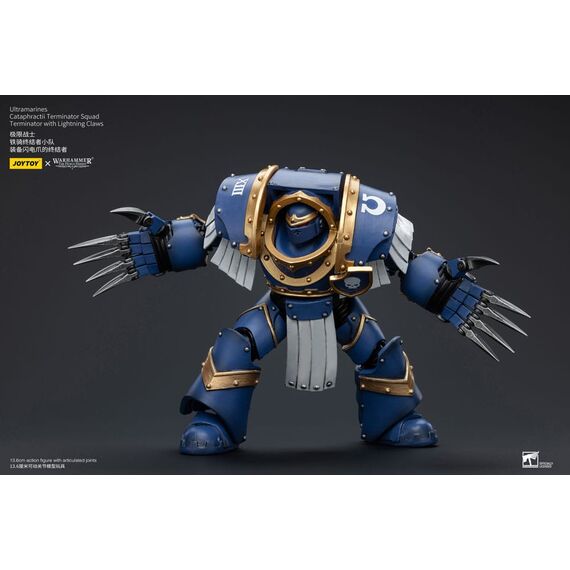 Figurka Warhammer Herezja Horusa 1/18 - Ultramarines Cataphractii Terminator Squad Terminator with Lightning Claws- Zdjęcie 7