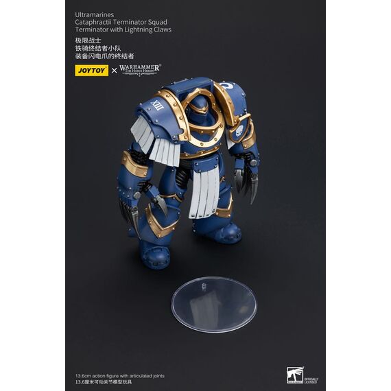 Figurka Warhammer Herezja Horusa 1/18 - Ultramarines Cataphractii Terminator Squad Terminator with Lightning Claws- Zdjęcie 8