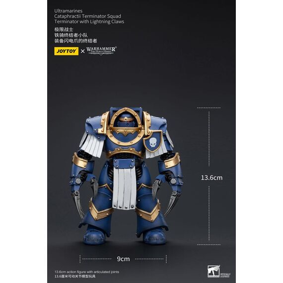Figurka Warhammer Herezja Horusa 1/18 - Ultramarines Cataphractii Terminator Squad Terminator with Lightning Claws- Zdjęcie 9