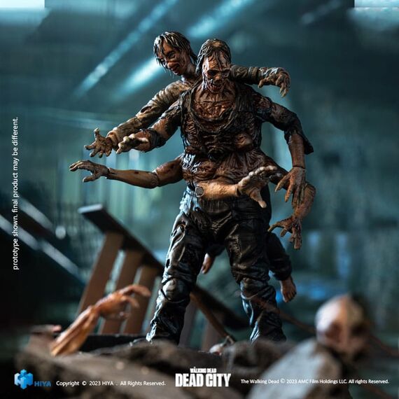 Figurka The Walking Dead Exquisite Mini 1/18 - Dead City Walker King- Zdjęcie 8