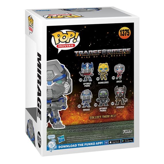 Figurka Transformers: Rise of the Beasts POP! - Mirage (1375)- Zdjęcie 3