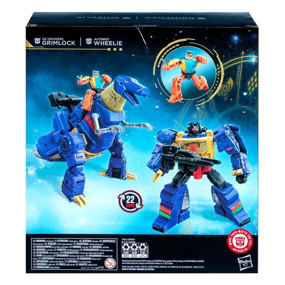 Figurki Transformers Age of the Primes Leader Class - G2 Universe Grimlock & Autobot Wheelie- Zdjęcie 5