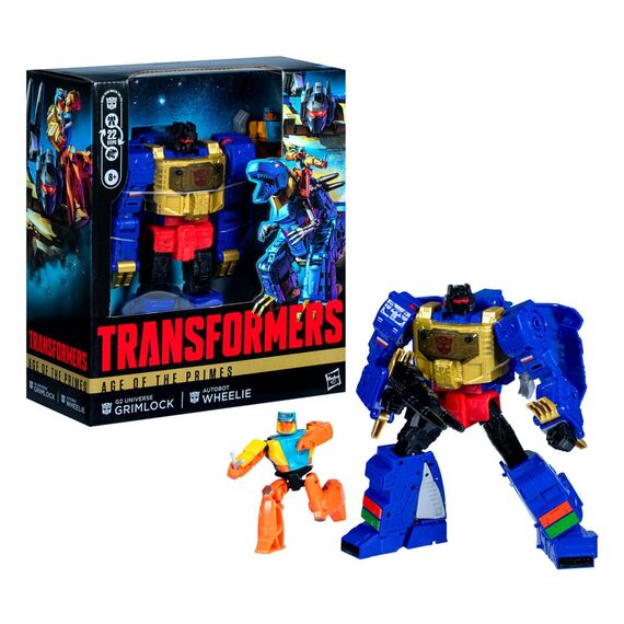 Figurki Transformers Age of the Primes Leader Class - G2 Universe Grimlock & Autobot Wheelie