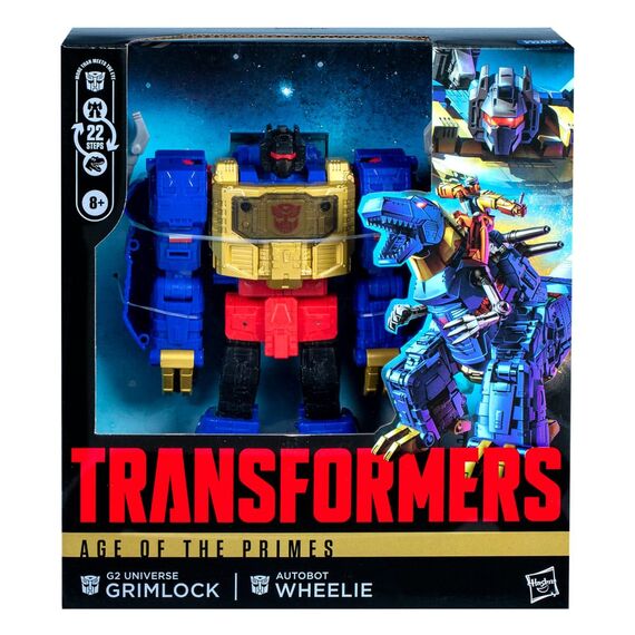 Figurki Transformers Age of the Primes Leader Class - G2 Universe Grimlock & Autobot Wheelie- Zdjęcie 4