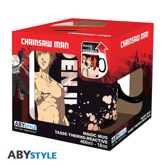 Duży kubek zmieniający kolor Chainsaw Man - Denji & Aki (460 ml)- Zdjęcie 4