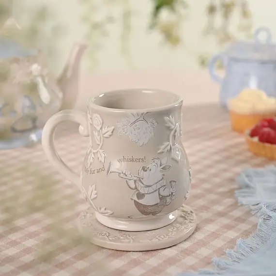 Kubek wytłaczany Disney: Alicja w Krainie Czarów - Biały Królik (325 ml)- Zdjęcie 4