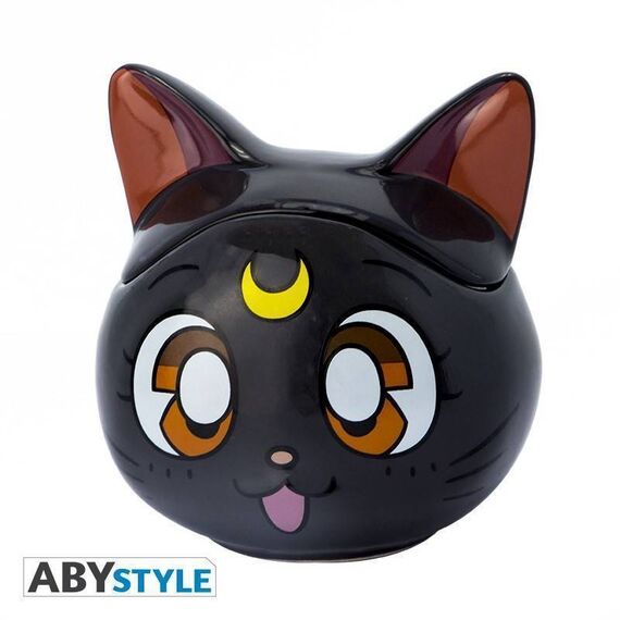 Kubek ceramiczny z pokrywką Sailor Moon 3D - Luna (350 ml)- Zdjęcie 3