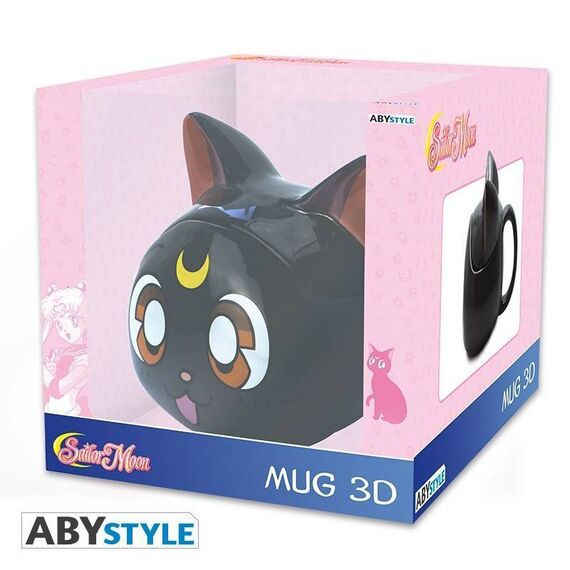 Kubek ceramiczny z pokrywką Sailor Moon 3D - Luna (350 ml)- Zdjęcie 4