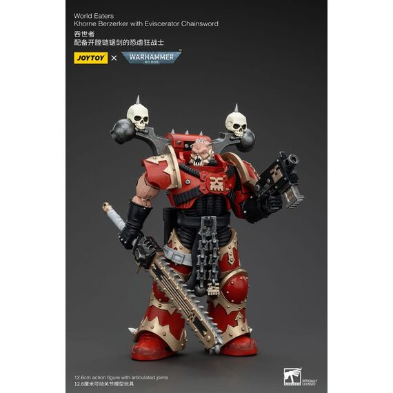 Figurka Warhammer 40k 1/18 - World Eaters Khorne Berzerker with Eviscerator Chainsword- Zdjęcie 2
