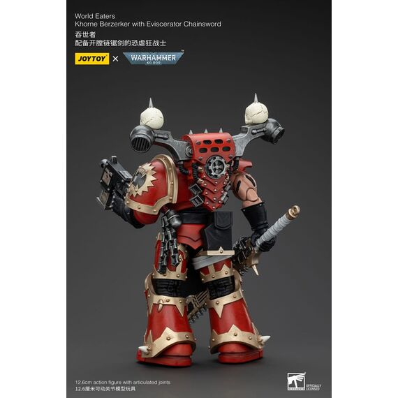 Figurka Warhammer 40k 1/18 - World Eaters Khorne Berzerker with Eviscerator Chainsword- Zdjęcie 3