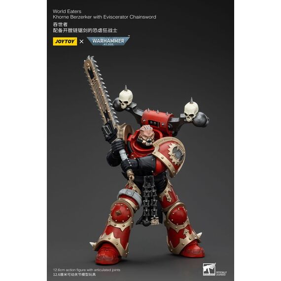 Figurka Warhammer 40k 1/18 - World Eaters Khorne Berzerker with Eviscerator Chainsword- Zdjęcie 5