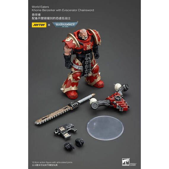 Figurka Warhammer 40k 1/18 - World Eaters Khorne Berzerker with Eviscerator Chainsword- Zdjęcie 7