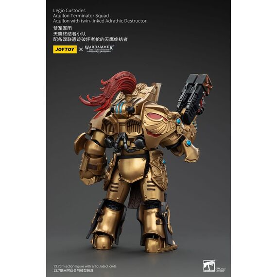 Figurka Warhammer Herezja Horusa 1/18 - Legio Custodes Aquilon Terminator Squad Aquilon with twin-linked Adrathic Destructor- Zdjęcie 2