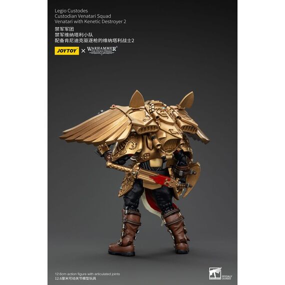 Figurka Warhammer Herezja Horusa 1/18 - Legio Custodes Custodian Venatari Squad Venatari with Kenetic Destroyer 2- Zdjęcie 3
