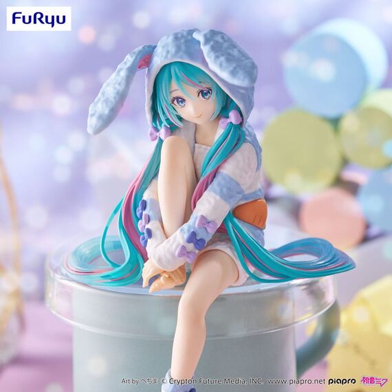 Figurka Hatsune Miku (Rabbit Ear Hood Pajama Blue Color Ver.) Noodle Stopper- Zdjęcie 7