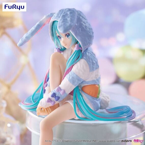 Figurka Hatsune Miku (Rabbit Ear Hood Pajama Blue Color Ver.) Noodle Stopper- Zdjęcie 8