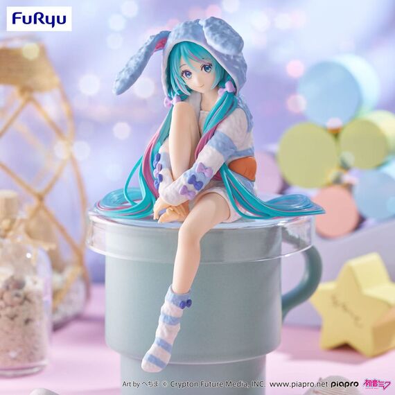 Figurka Hatsune Miku (Rabbit Ear Hood Pajama Blue Color Ver.) Noodle Stopper- Zdjęcie 6