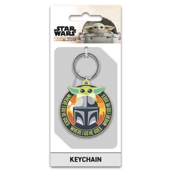 Brelok gumowy Star Wars: The Mandalorian - Where I go He goes
