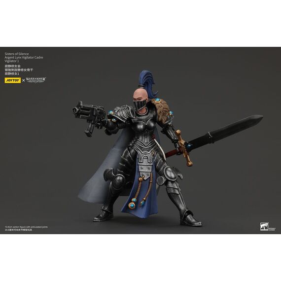 Figurka Warhammer Herezja Horusa 1/18 - Sisters of Silence Argent Lynx Vigilator Cadre Vigilator 1- Zdjęcie 4