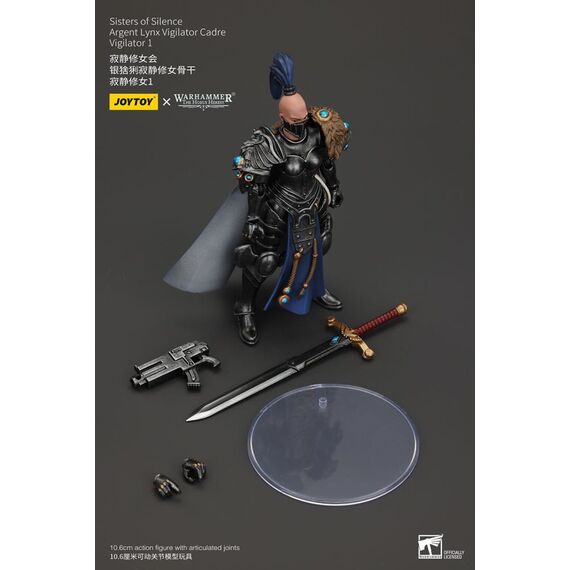 Figurka Warhammer Herezja Horusa 1/18 - Sisters of Silence Argent Lynx Vigilator Cadre Vigilator 1- Zdjęcie 8