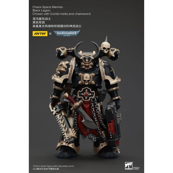 Figurka Warhammer 40k 1/18 Chaos Space Marines -  Black Legion Chosen with Combi-melta and Chainsword