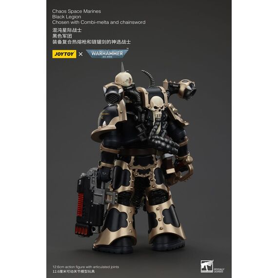 Figurka Warhammer 40k 1/18 Chaos Space Marines -  Black Legion Chosen with Combi-melta and Chainsword- Zdjęcie 2