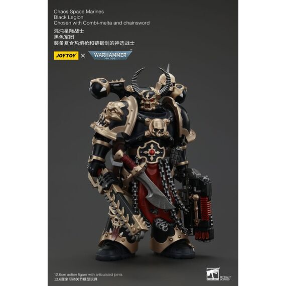Figurka Warhammer 40k 1/18 Chaos Space Marines -  Black Legion Chosen with Combi-melta and Chainsword- Zdjęcie 3