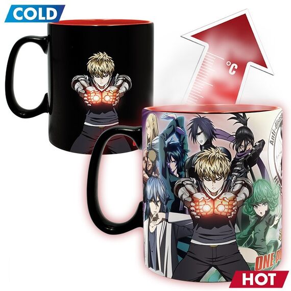 Duży kubek zmieniający kolor One Punch Man - Heroes